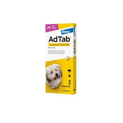 Elanco AdTab 3 Compresse Masticabili Cani 2,5 - 5,5 kg