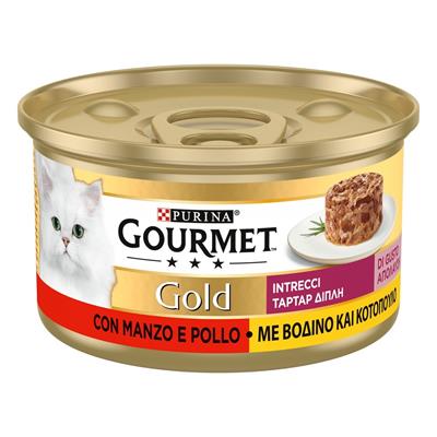 Gourmet Gold Intrecci Di Gusto Con Manzo e Pollo 85 g