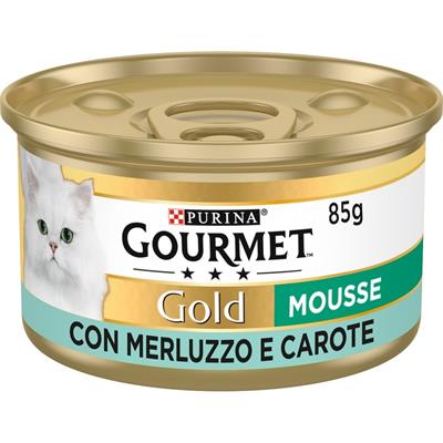 Gourmet Gold Mousse con Merluzzo e Carote 85 g