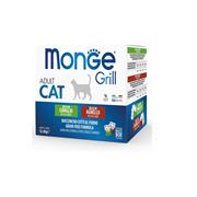 Monge Grill Cat Multi Box Adult Coniglio, Agnello 12x85g