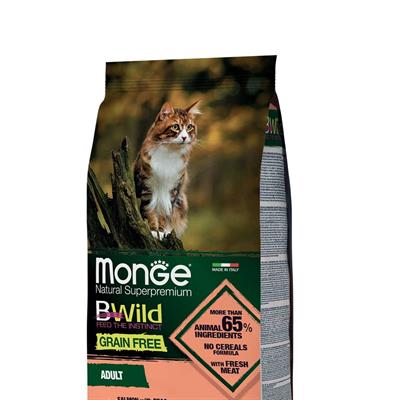 Monge BWild Grain Free Cat Adult Salmone con Piselli 1,5 kg