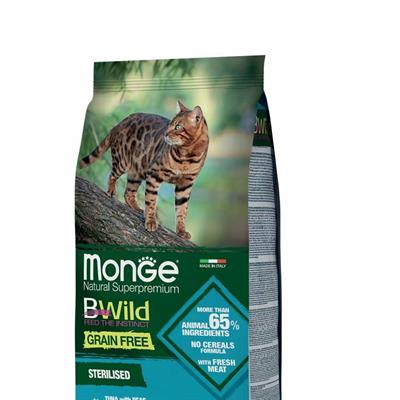 Monge BWild Grain Free Cat Adult Sterilized Tonno con Piselli 1,5 kg