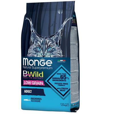 Monge BWild Low Grain Cat Adult Acciughe 1,5 kg