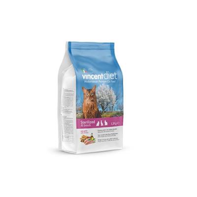 Vincent Diet Cat Sterilizzato al Pollo 1,5 kg