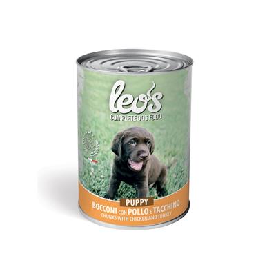 Leo's Cane Bocconi Puppy Pollo e Tacchino 415 g