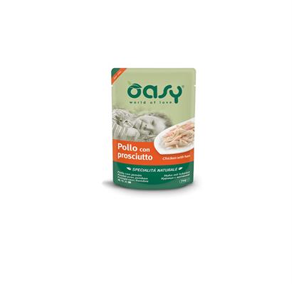 Oasy Buste Gatto Specialità Naturale Pollo con Prosciutto 70 g