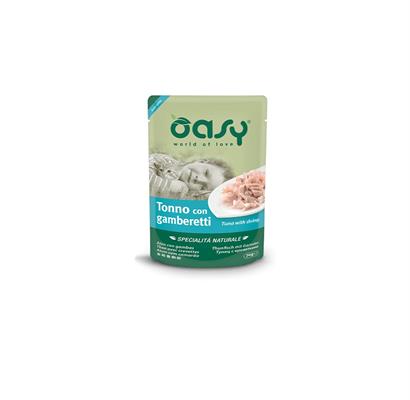 Oasy Buste Gatto Specialità Naturale Tonno con Gamberetti 70 g