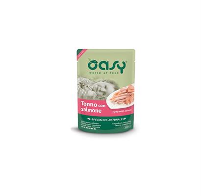 Oasy Buste Gatto Specialità Naturale Tonno con Salmone 70 g