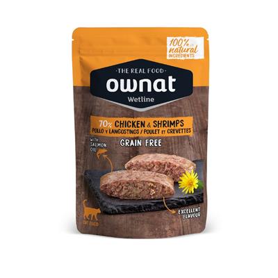 Ownat Wet Line Cat Chicken & Shrimps 85 g