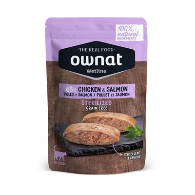 Ownat Wet Line Cat Sterilized Chicken & Salmon 85 g