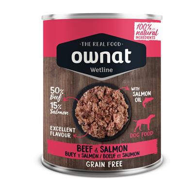 Ownat Wet Line Dog Beef & Salmon 400 g