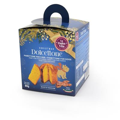 Dolcettone Panettone Per Cani Bacon 80 g