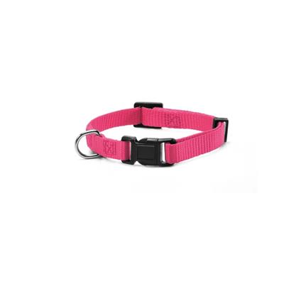 Collare Basic Record Nylon con Clip S 1,5x33-40cm Rosa