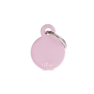 Medaglietta Basic Cerchio Piccolo 2,1x2,8cm Alluminio Rosa