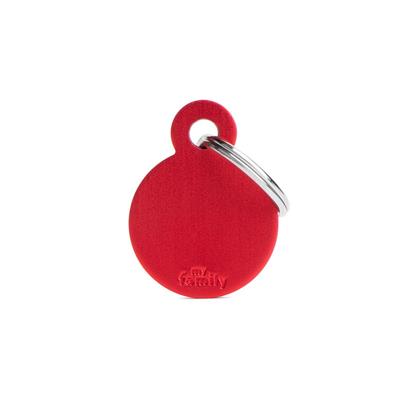 Medaglietta Basic Cerchio Piccolo 2,1x2,8cm Alluminio Rosso