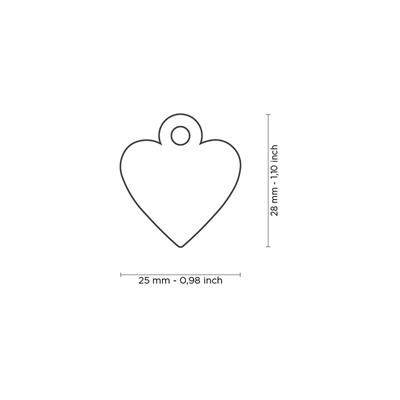 Medaglietta Basic Cuore Piccolo 2,8x2,5cm