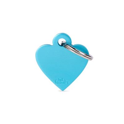 Medaglietta Basic Cuore Piccolo 2,8x2,5cm Alluminio Celeste