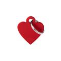 Medaglietta Basic Cuore Piccolo 2,8x2,5cm Alluminio Rosso