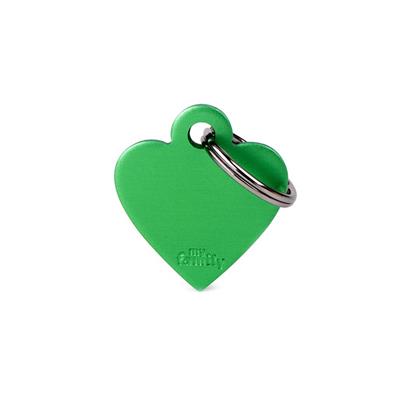 Medaglietta Basic Cuore Piccolo 2,8x2,5cm Alluminio Verdi