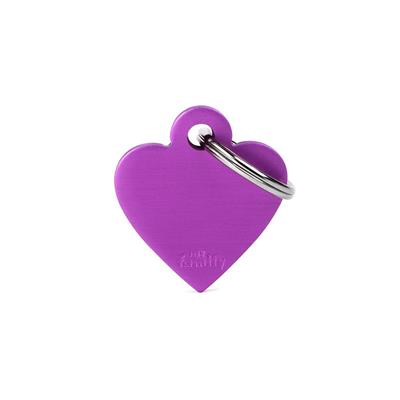 Medaglietta Basic Cuore Piccolo 2,8x2,5cm Alluminio Viola