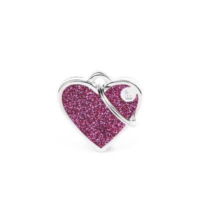 Medaglietta Shine Cuore Glitter Rosa