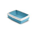 Lettiera Per Gatti Micio con Cornice L 53x38x16h cm Blu