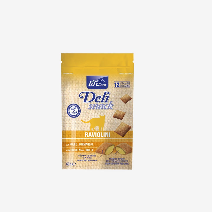 Life Cat Delisnack Raviolini con Pollo e 60 g