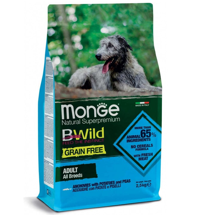 Monge BWild Grain Free AllBreed Acciughe, Patate e Piselli