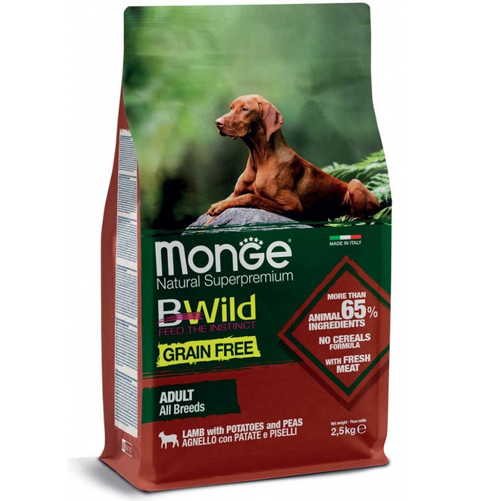 Monge BWild Grain Free Adult AllBreed Agnello,Patate e Piselli