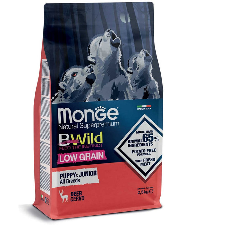 Monge BWild Low Grain Puppy& Junior AllBreed Cervo