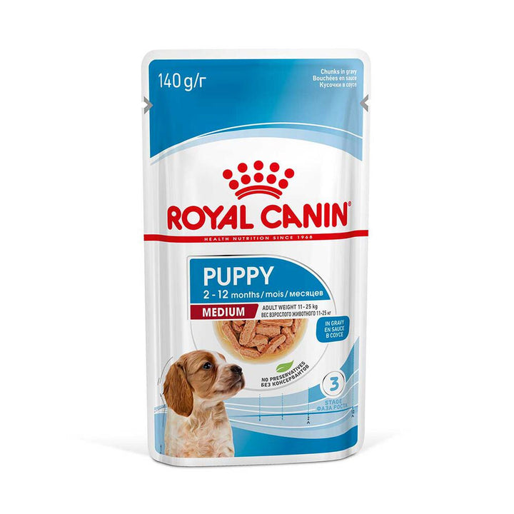 Royal Canin Dog Size Health Nutrition Wet Medium Puppy 140 g